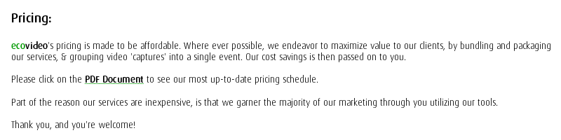 Pricing